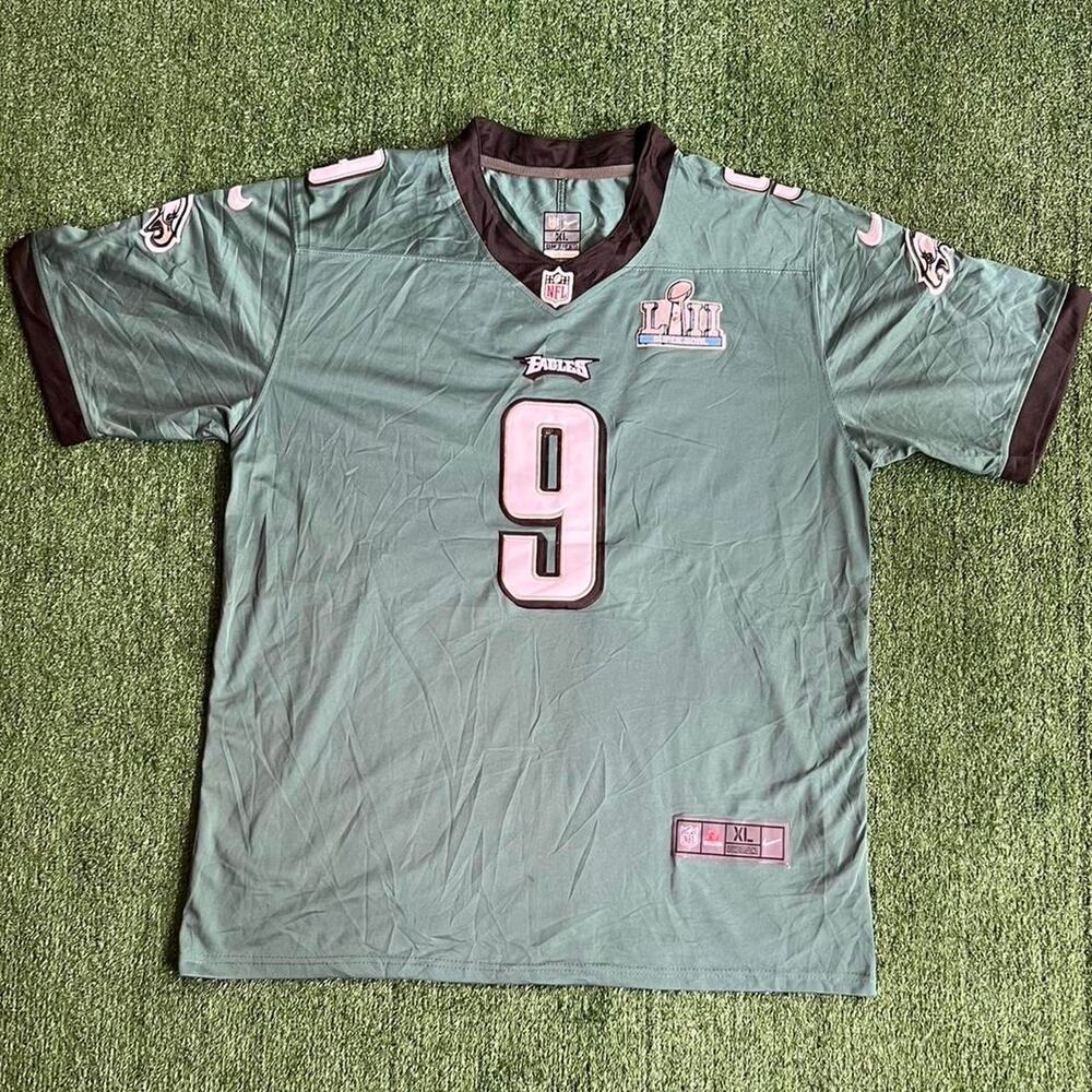 Nike Nick Foles Eagles Super Bowl LII Jersey XL Green